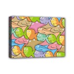 Fishes Cartoon Mini Canvas 7  x 5 