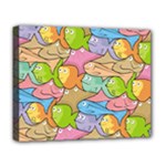 Fishes Cartoon Deluxe Canvas 20  x 16  
