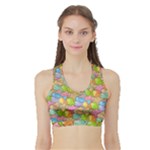 Fishes Cartoon Sports Bra with Border