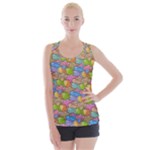 Fishes Cartoon Background Criss Cross Back Tank Top 