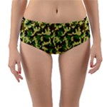 Camo Woodland Reversible Mid-Waist Bikini Bottoms