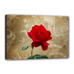 Red Rose Art Canvas 18  x 12  (Stretched)