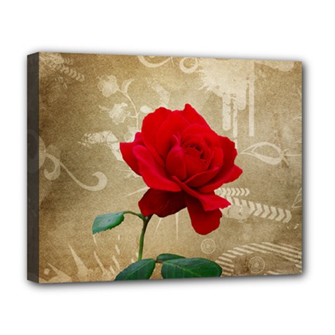 Red Rose Art Deluxe Canvas 20  x 16  (Stretched) from UrbanLoad.com