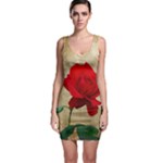 Red Rose Art Bodycon Dress