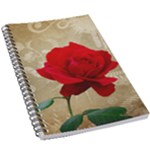 Red Rose Art 5.5  x 8.5  Notebook