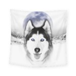 Wolf Moon Mountains Square Tapestry (Small)