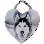 Wolf Moon Mountains Giant Heart Shaped Tote