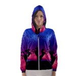 Unicorn Sunset Women s Hooded Windbreaker