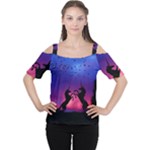 Unicorn Sunset Cutout Shoulder Tee