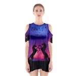 Unicorn Sunset Shoulder Cutout One Piece Dress