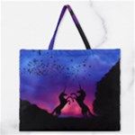 Unicorn Sunset Zipper Large Tote Bag