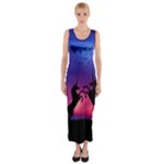 Unicorn Sunset Fitted Maxi Dress