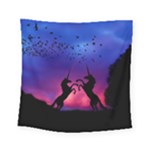 Unicorn Sunset Square Tapestry (Small)