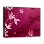 Pink Flower Art Canvas 14  x 11  (Stretched)