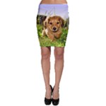 Puppy In Grass Bodycon Skirt