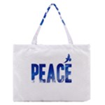 Peace Bird Zipper Medium Tote Bag