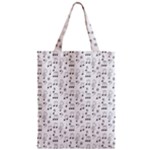 Music Notes Background Wallpaper Zipper Classic Tote Bag