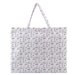 Music Notes Background Wallpaper Zipper Large Tote Bag