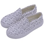 Music Notes Background Wallpaper Kids  Canvas Slip Ons