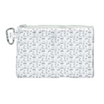 Music Notes Background Wallpaper Canvas Cosmetic Bag (Large)