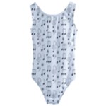 Music Notes Background Wallpaper Kids  Cut-Out Back One Piece Swimsuit