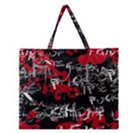 Emo Graffiti Zipper Large Tote Bag