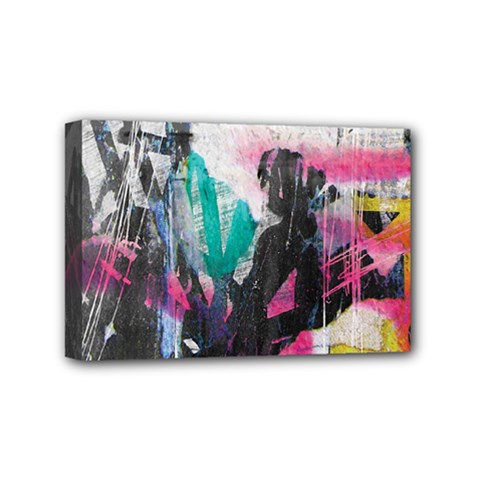 Graffiti Grunge Mini Canvas 6  x 4  (Stretched) from UrbanLoad.com