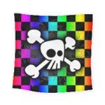 Checker Rainbow Skull Square Tapestry (Small)
