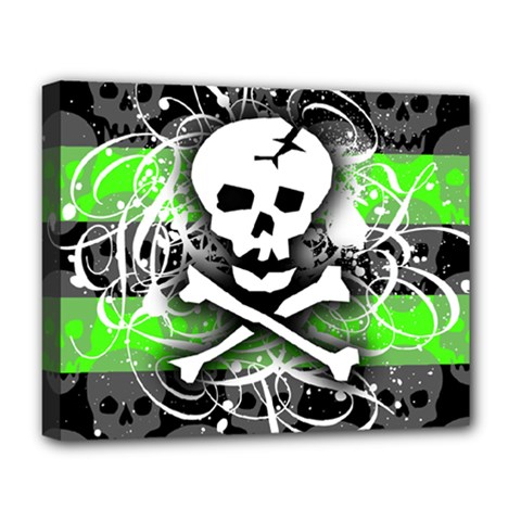 Deathrock Skull Deluxe Canvas 20  x 16  (Stretched) from UrbanLoad.com