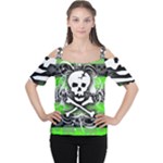 Deathrock Skull Cutout Shoulder Tee