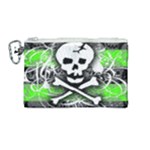 Deathrock Skull Canvas Cosmetic Bag (Medium)