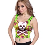 Deathrock Skull & Crossbones Crop Top