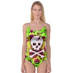 Deathrock Skull & Crossbones Camisole Leotard 