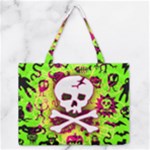 Deathrock Skull & Crossbones Zipper Medium Tote Bag