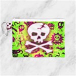 Deathrock Skull & Crossbones Canvas Cosmetic Bag (Medium)