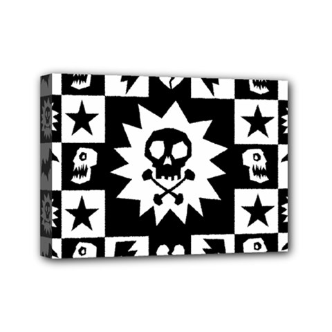 Gothic Punk Skull Mini Canvas 7  x 5  (Stretched) from UrbanLoad.com