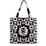 Gothic Punk Skull Grocery Tote Bag