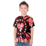 Love Heart Splatter Kids  Cotton Tee