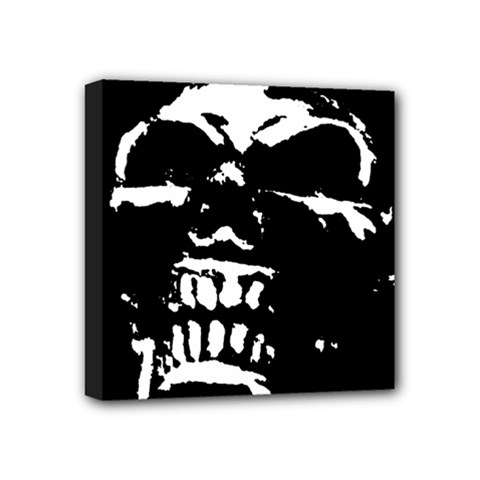 Morbid Skull Mini Canvas 4  x 4  (Stretched) from UrbanLoad.com