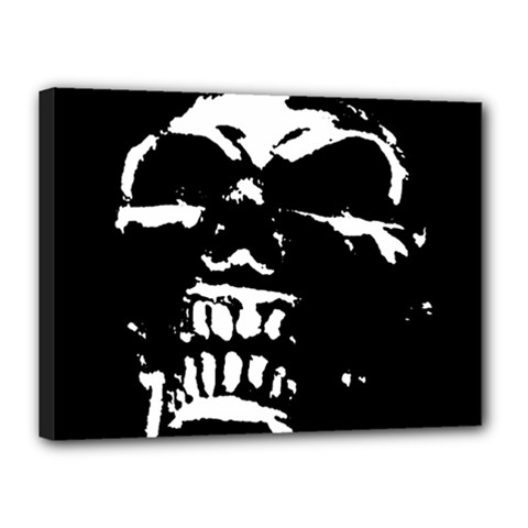 Morbid Skull Canvas 16  x 12  (Stretched) from UrbanLoad.com