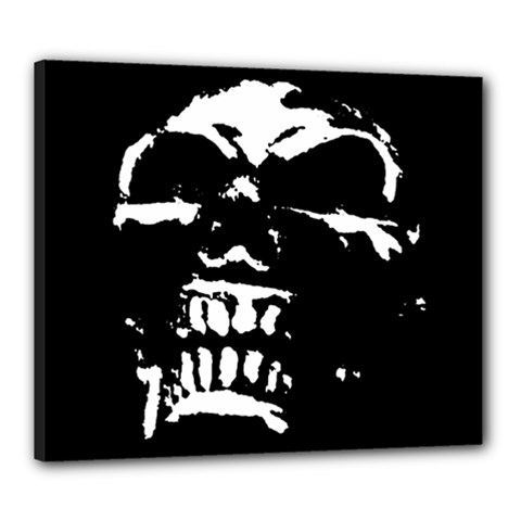Morbid Skull Canvas 24  x 20  (Stretched) from UrbanLoad.com