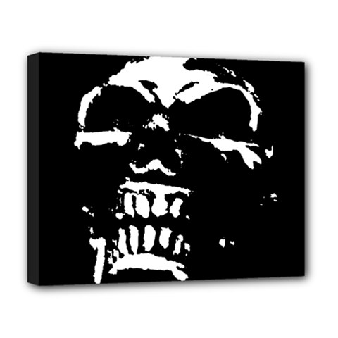 Morbid Skull Deluxe Canvas 20  x 16  (Stretched) from UrbanLoad.com