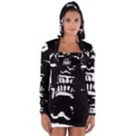 Morbid Skull Long Sleeve Hooded T-shirt