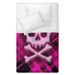 Pink Plaid Skull Duvet Cover (Single Size)