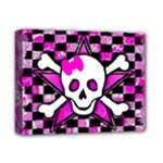 Pink Star Skull Deluxe Canvas 14  x 11  (Stretched)