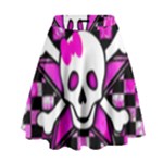 Pink Star Skull High Waist Skirt