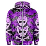 Purple Girly Skull Men s Zipper Hoodie
