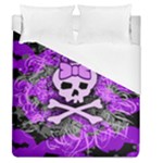 Purple Girly Skull Duvet Cover (Queen Size)