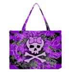 Purple Girly Skull Medium Tote Bag
