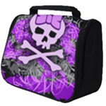 Purple Girly Skull Full Print Travel Pouch (Big)